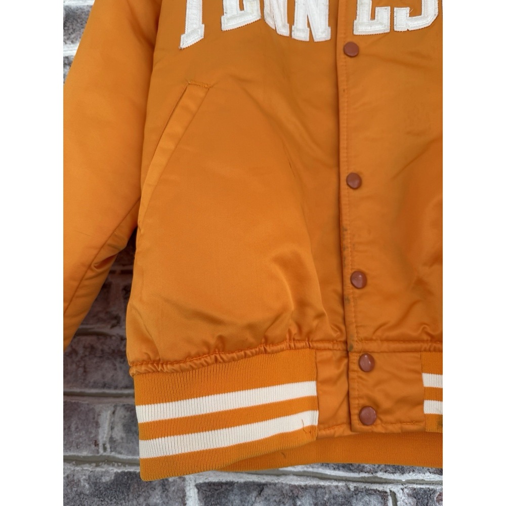 Vintage Tennessee Volunteers Satin Jacket Mens M Vols Satin Starter Orange - Picture 7 of 16